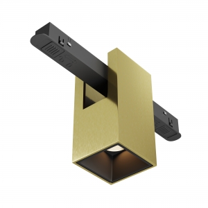 Трековый светильник Альфа черный/золотой
