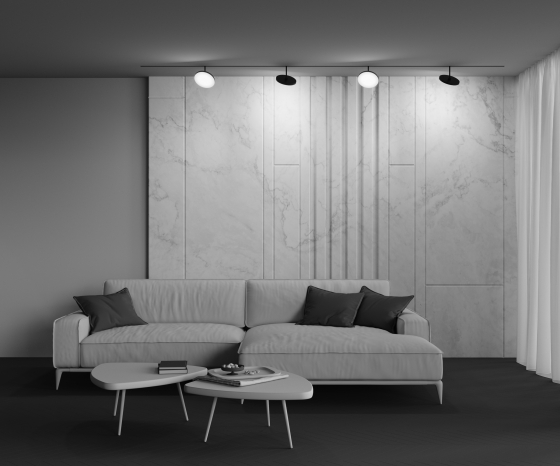 Трековый светильник Plato черный круглый 7