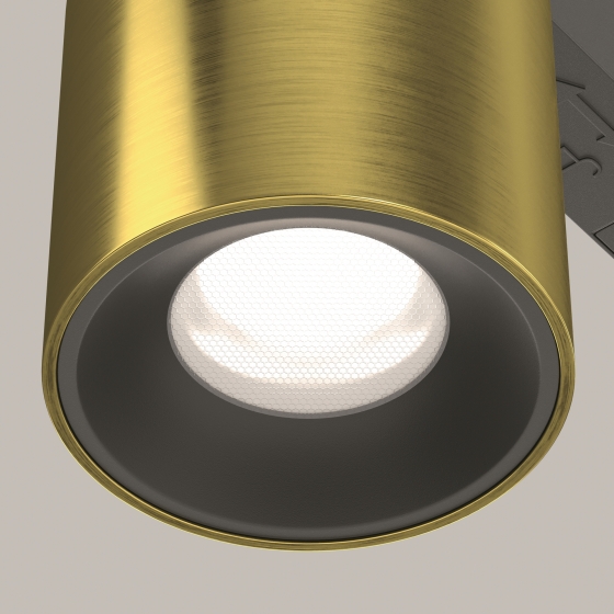 Трековый светильник Alfa S черный/золотой 4