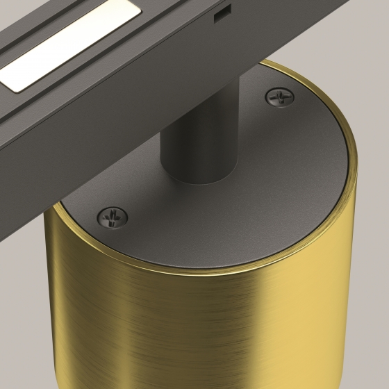 Трековый светильник Alfa S черный/золотой 6