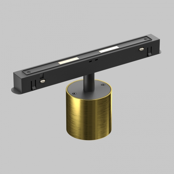 Трековый светильник Alfa S черный/золотой 11