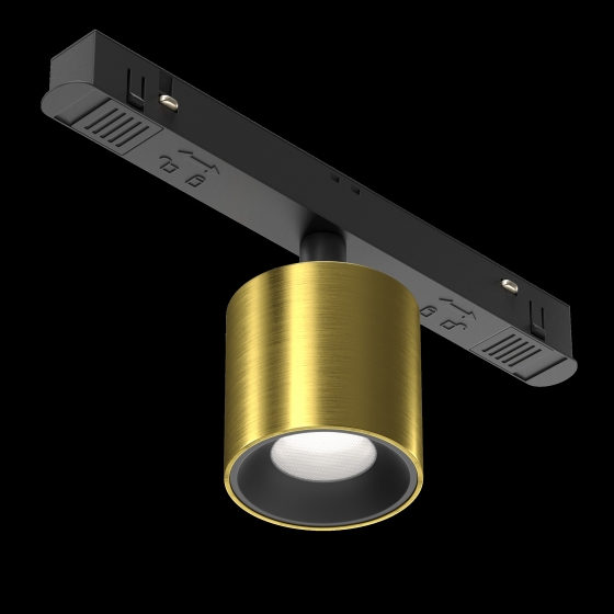 Трековый светильник Alfa S черный/золотой 3