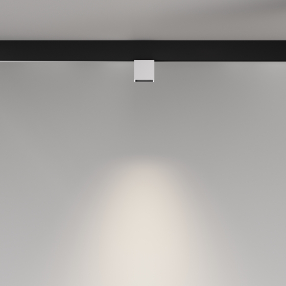 Трековый светильник Alfa S квадратный черный 4