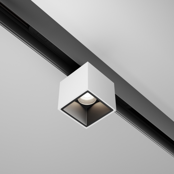 Трековый светильник Alfa S квадратный черный 3