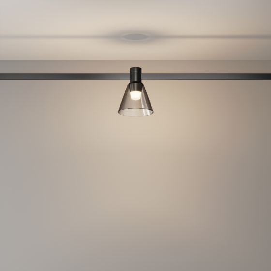 Трековый светильник Bianca черный квадратный 4