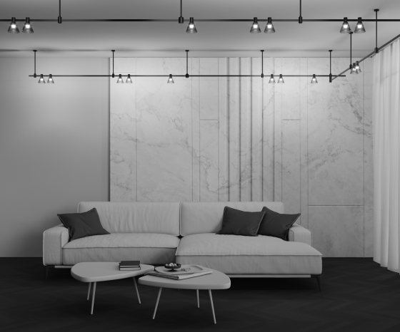 Трековый светильник Bianca черный квадратный 8