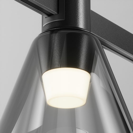 Трековый светильник Bianca черный квадратный 2