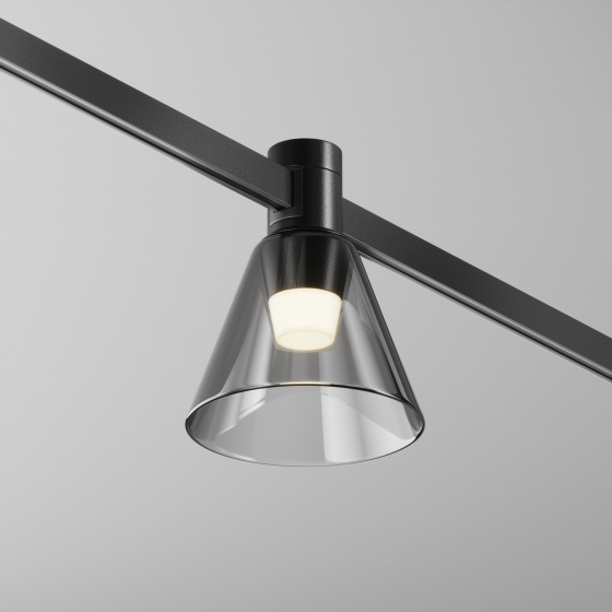 Трековый светильник Bianca черный квадратный 3