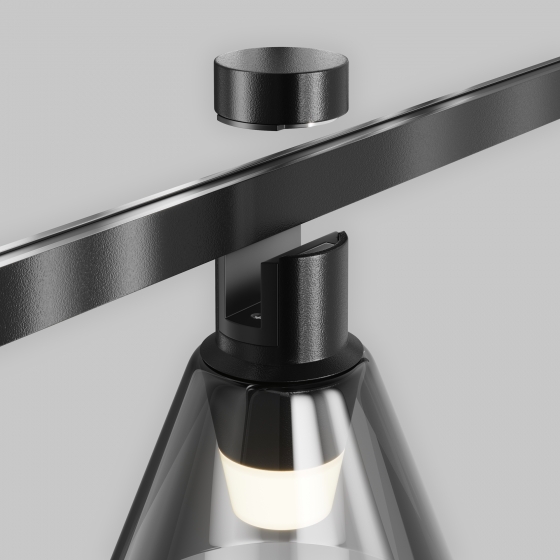 Трековый светильник Bianca черный квадратный 6