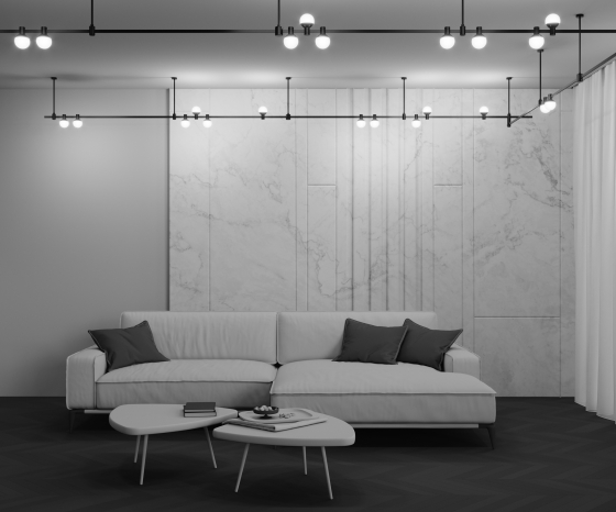 Трековый светильник Luna черный 8