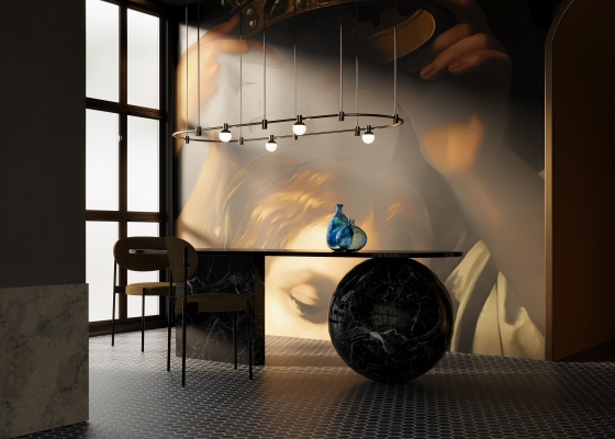 Трековый светильник Luna черный 10