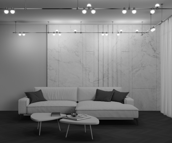 Трековый светильник Luna Латунь 75мм 15