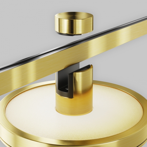 Трековый светильник Plato латунный круглый 6