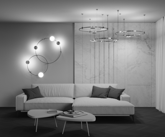 Трековый светильник Plato латунный круглый 8