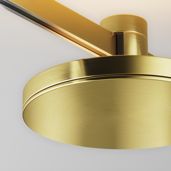 Трековый светильник Plato латунный круглый 2