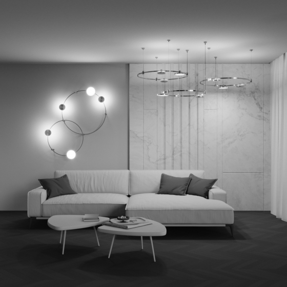 Трековый светильник Plato латунный круглый 5