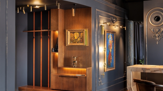 Трековый светильник Plato латунный круглый 10