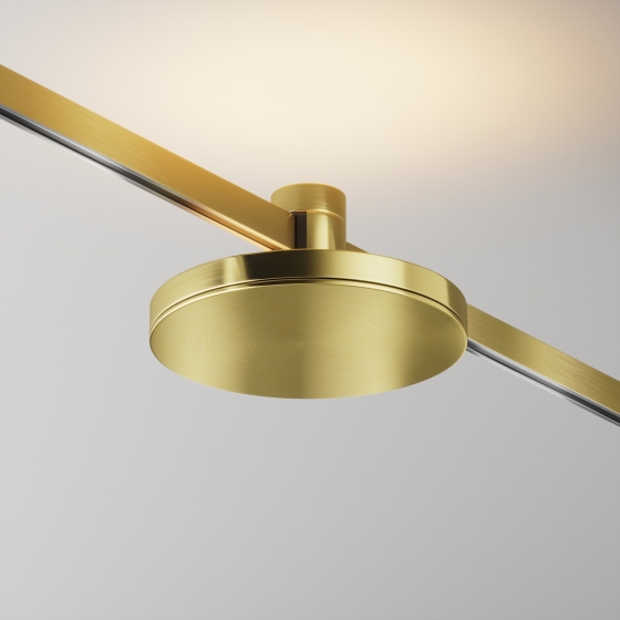 Трековый светильник Plato латунный круглый 3