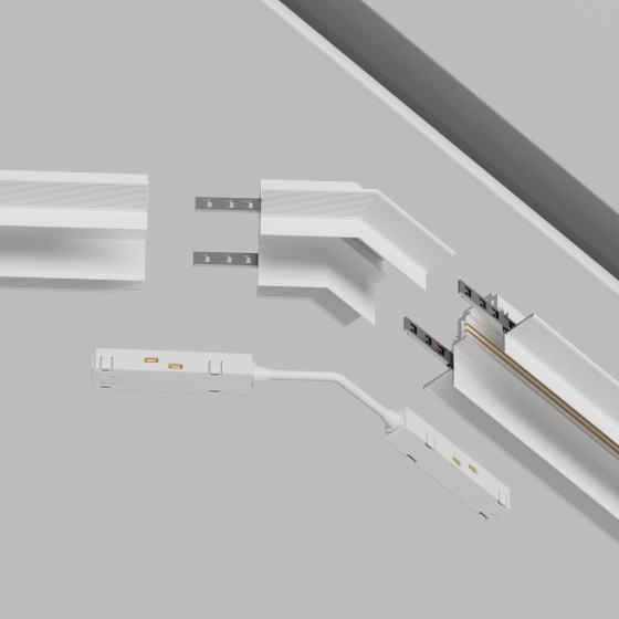 Угол-соединитель 135° Gravity встраиваемый белый 4