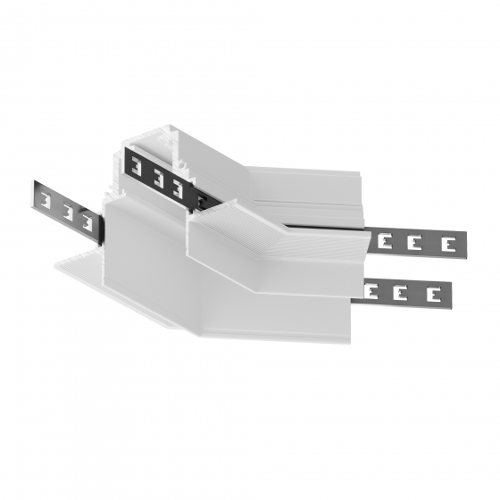 Угол-соединитель 135° Gravity встраиваемый белый 1