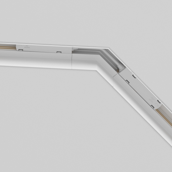 Угол-соединитель 135° Gravity встраиваемый белый 3