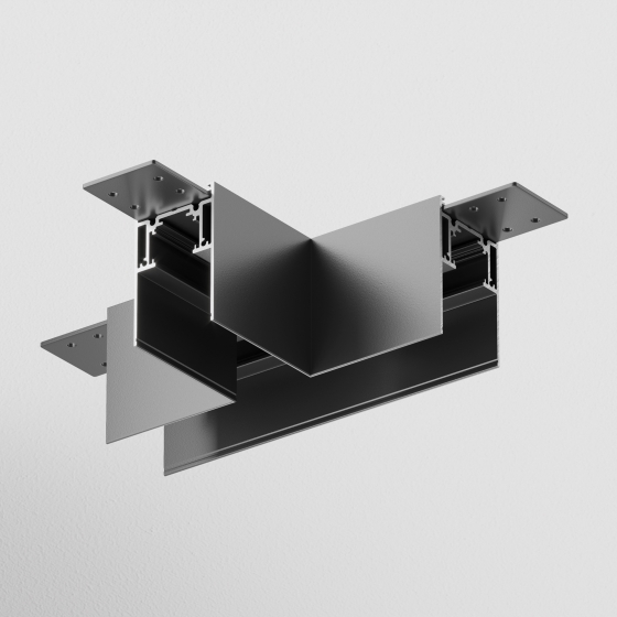 Коннектор Т-образный Gravity накладной черный 2