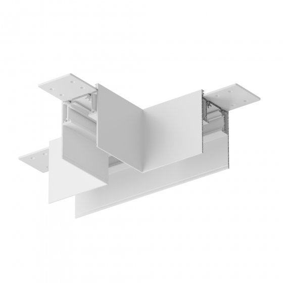 Коннектор Т-образный Gravity накладной белый 1