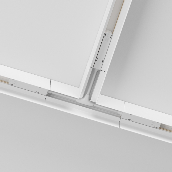 Коннектор Т-образный Gravity накладной белый 3