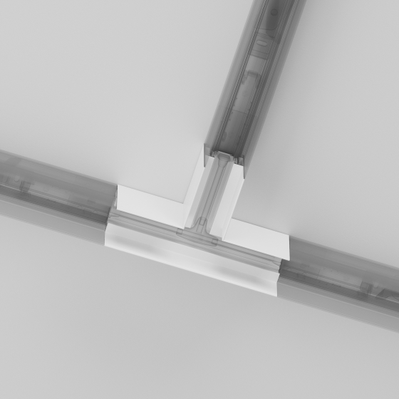 Коннектор Т-образный Gravity накладной белый 5