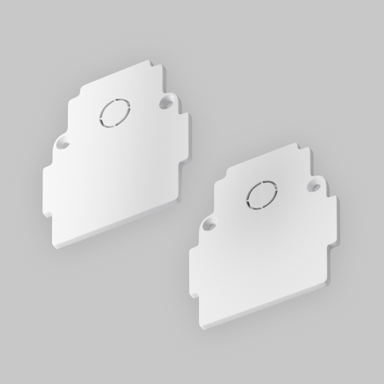 Заглушка торцевая Gravity белая 2