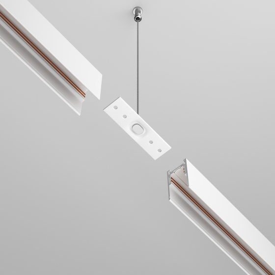 Коннектор прямой Exility накладной белый 8