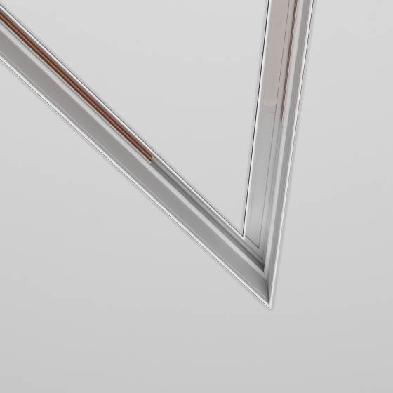 Коннектор угловой 45° Exility встраиваемый под ГКЛ 9,5мм белый 3