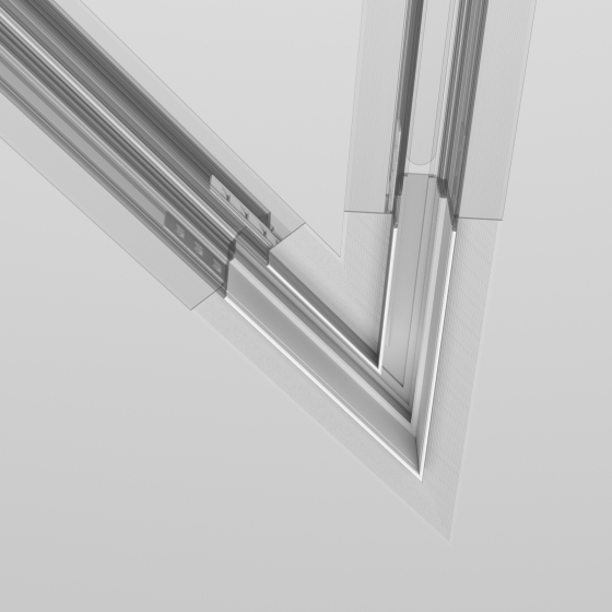 Коннектор угловой 45° Exility встраиваемый под ГКЛ 9,5мм белый 5