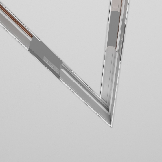 Коннектор угловой 45° Exility встраиваемый под ГКЛ 9,5мм белый 4