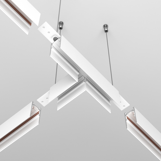 Коннектор Т-образный Exility накладной белый 4