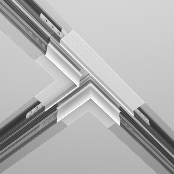 Коннектор Т-образный Exility встраиваемый под ГКЛ 9,5мм, белый 5