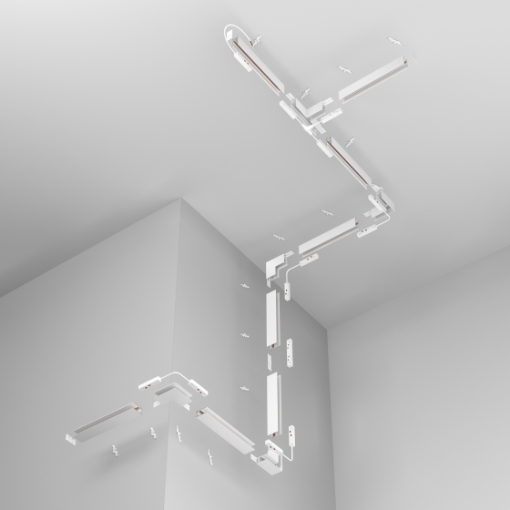 Комплектующие для трековой системы Exility белые 6