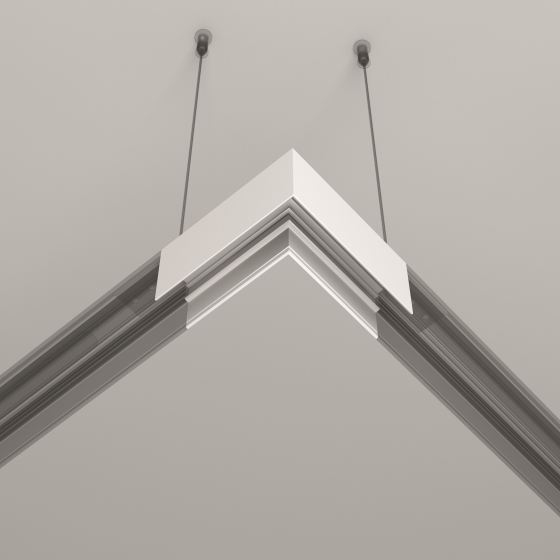 Коннектор угловой Exility белый 5