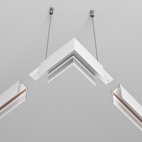 Коннектор угловой Exility белый 9