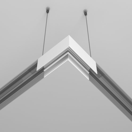 Коннектор угловой Exility белый 10