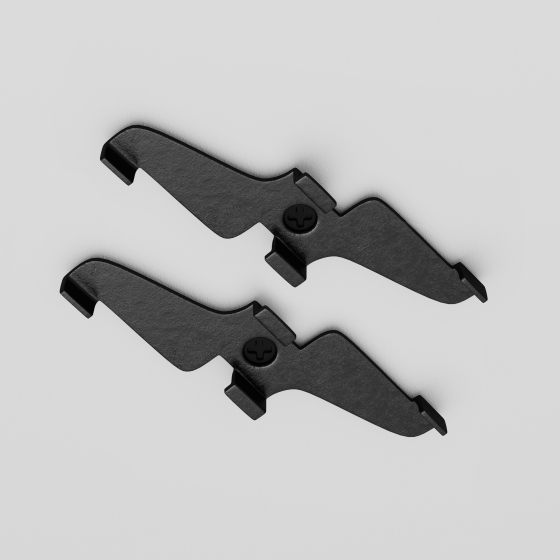 Фиксатор для накладного монтажа Exility черный, 2шт 2