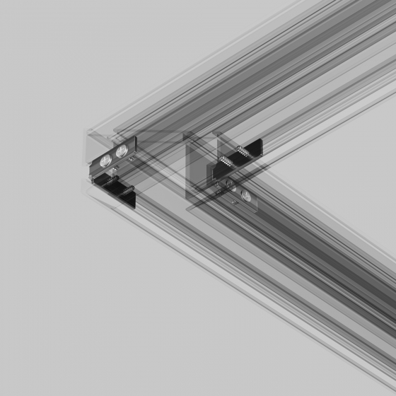 Комплектующие для профиля Магнитная трековая система серебро 40мм 4