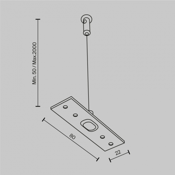 Подвес тросовый Exility белый 80x22 см 5