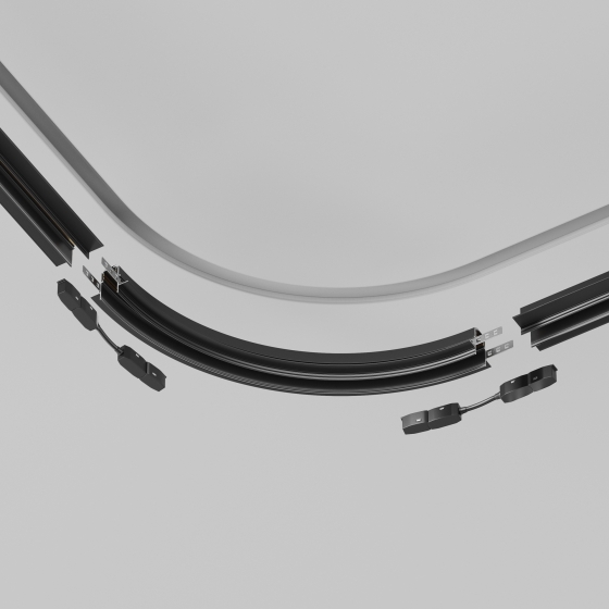 Коннектор радиусный Exility черный 457 мм 8