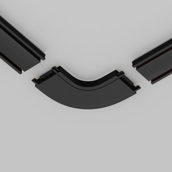 Коннектор питания полукруглый Radity черный 4