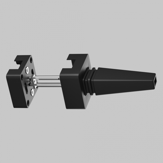 Настенный фиксатор для монтажа шинопровода Elasity черный 3