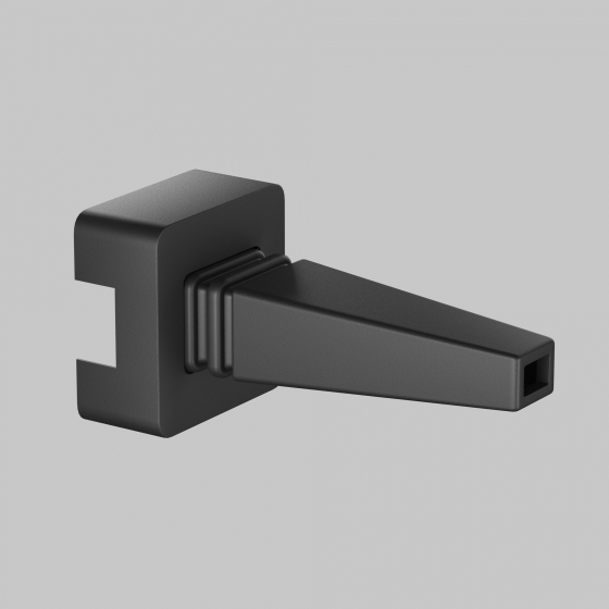 Настенный фиксатор для монтажа шинопровода Elasity черный 2