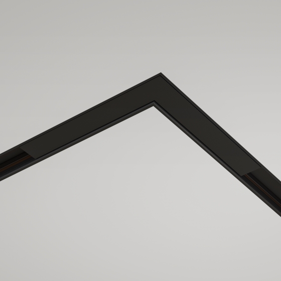 Коннектор угловой встраиваемый Basity черный 3