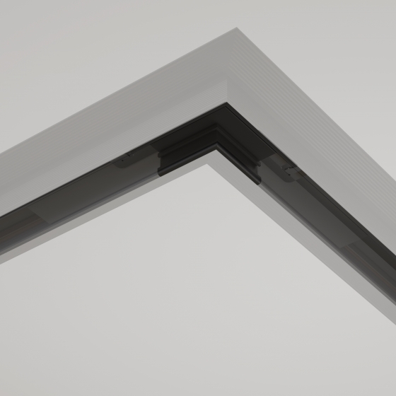 Коннектор угловой встраиваемый Basity черный 5