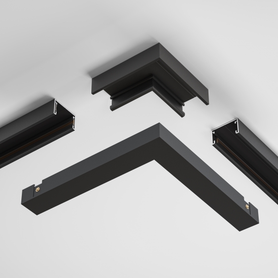 Угловой коннектор питания Basity черный 4